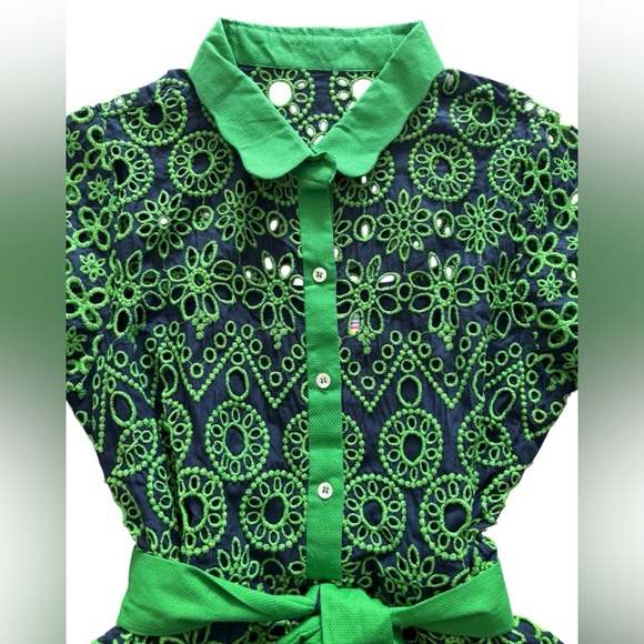 GRETCHEN SCOTT LITTLE BO PEEP MIDI DRESS CONTRAST NWT SIZE LARGE 100% COTTON - Picture 6 of 16